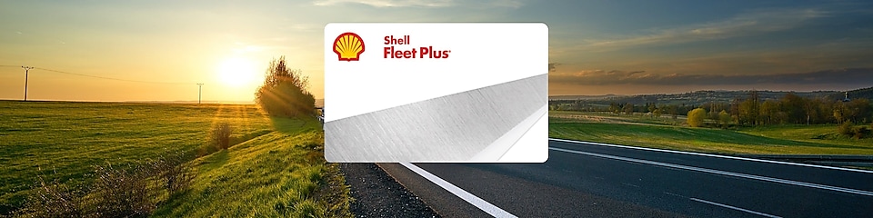 Shell Fleet Plus card overlayed a road
