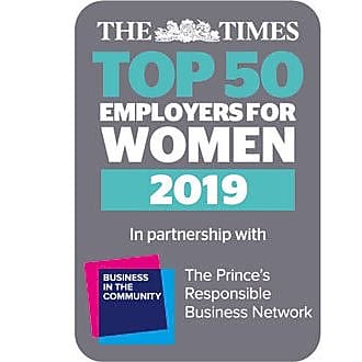 Logo du top 50 des employeurs pour les femmes, Times
