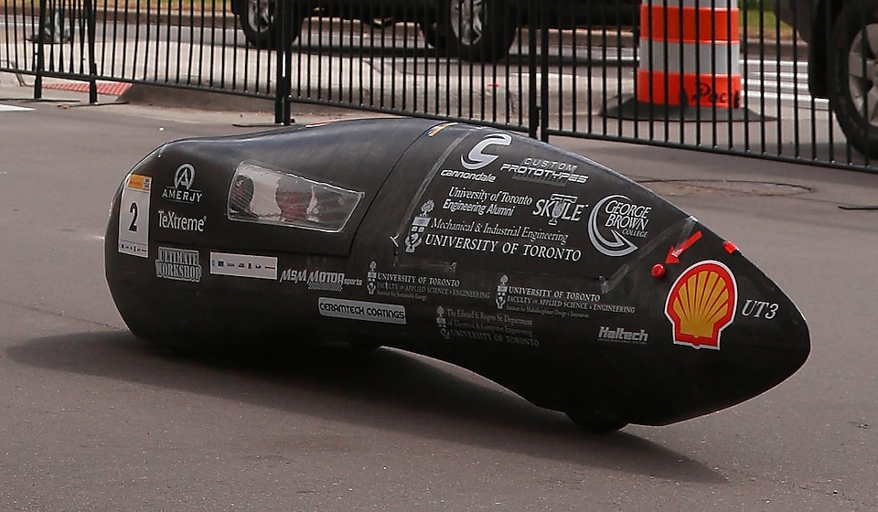 Essence Prototype , en compétition pour l'équipe de l'Université de Toronto Supermileage de l' Université de Toronto
