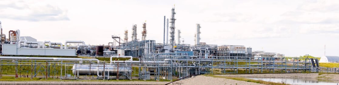 A person inspecting at waterton gas
