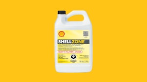 Lineup of the ShellZone coolant and antifreeze bottle developed to prevent corrosion and temperature extremes of engine coolant.