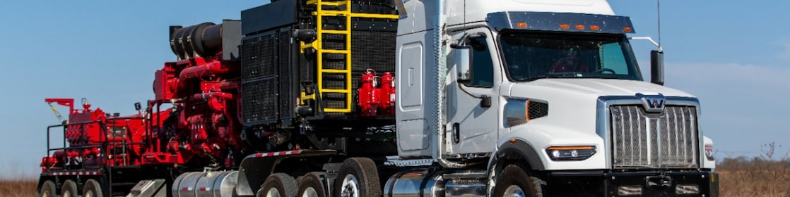 Equipment on well services site