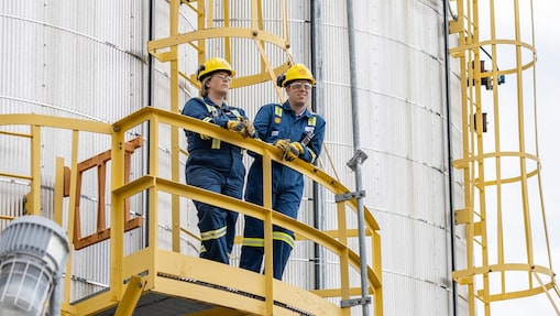 Equipment on well services site