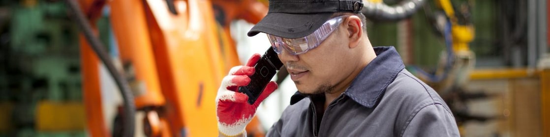A man talking on the phone
