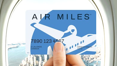 Airmiles card hand holding