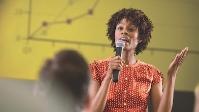 Businesswoman Leading Meeting