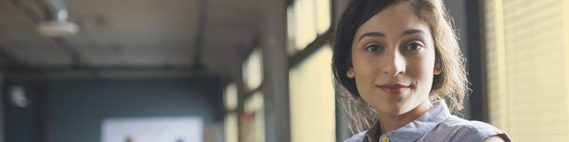 Portrait of confident businesswoman in office