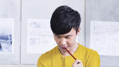 Young man working in the office