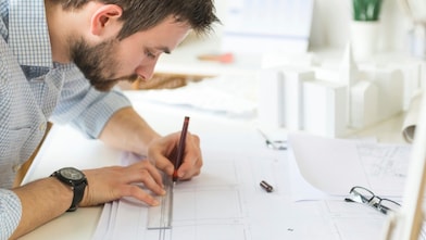 an engineer busy in his work
