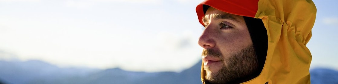 Headshot of a young man at the top of Cypress Peak,Climbing Cypress Peak