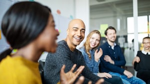 work colleagues in a meeting