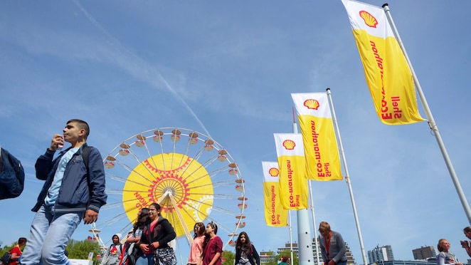 School children gather on the square in front of the Ahoy Centre during day 2 of the Shell Eco-marathon Europe 2014, Friday, May 16, 2014, at the Ahoy Center in Rotterdam, Netherlands. (Ermindo Armino/AP Images for Shell)