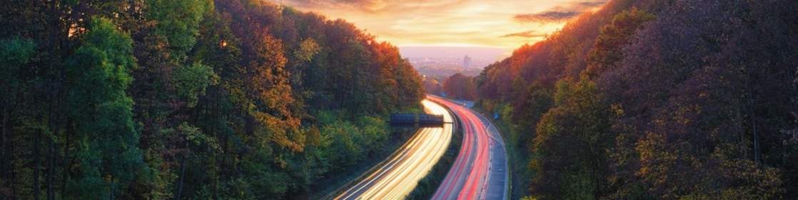 Light trails traffic