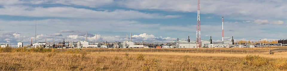 The Montney gas plant in the Groundbirch field