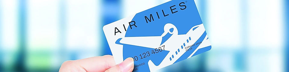Airmiles card hand holding