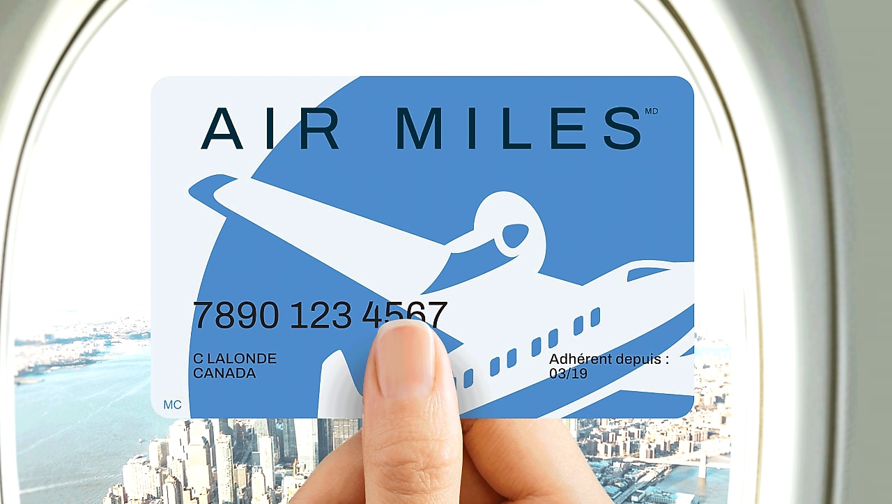 Airmiles card hand holding