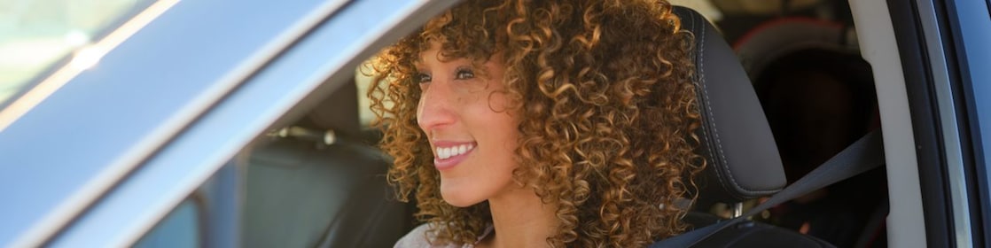 Moonshot Girl in car