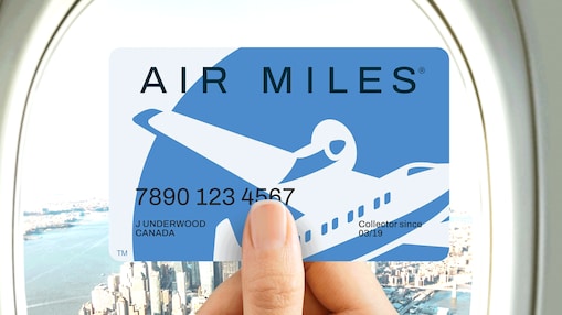 Airmiles card hand holding