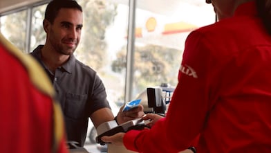 Airmiles card hand holding