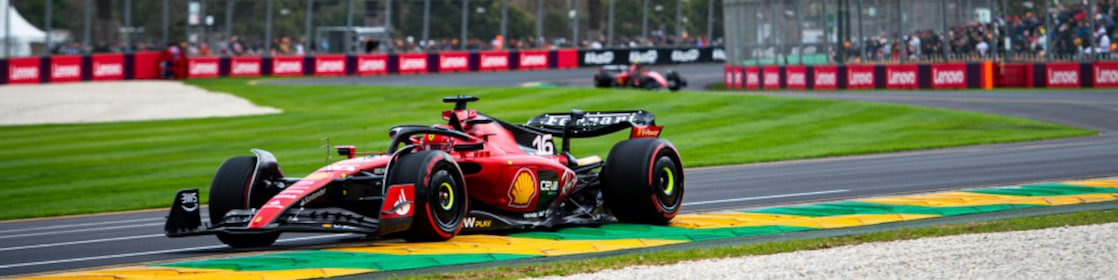 Scuderia Ferrari F1 car in garage