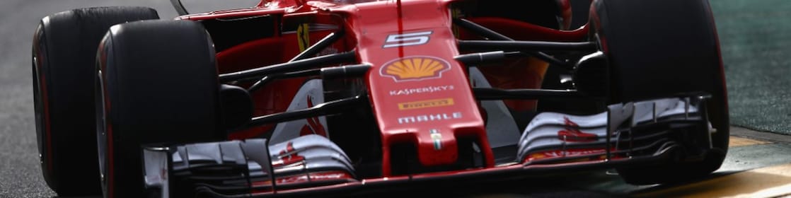 Ferrari race car on the track