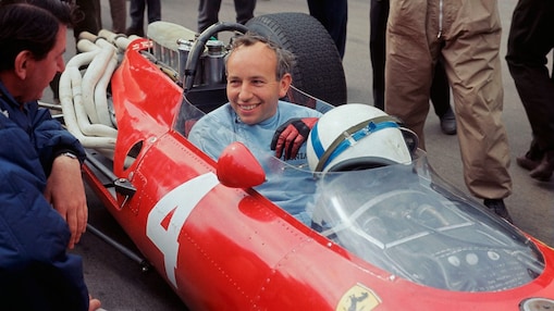 john-surtees-on-a-ferrari-car