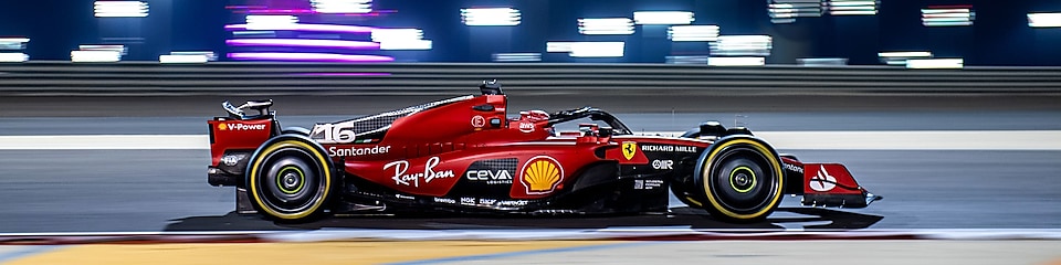 Ferrari on racetrack