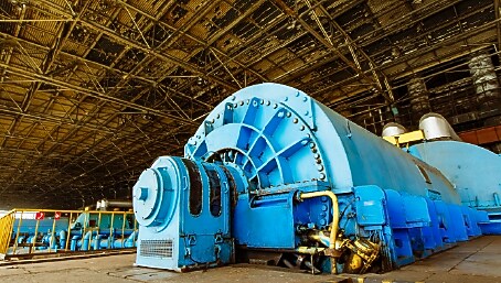 Blue-EHC unit inside large building