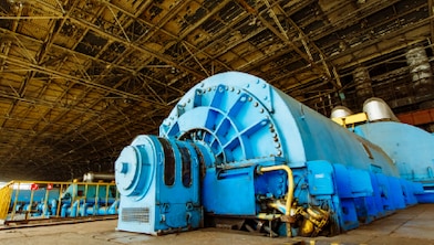 Blue-EHC unit inside large building