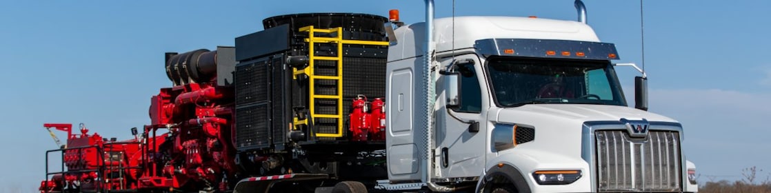 Equipment on well services site