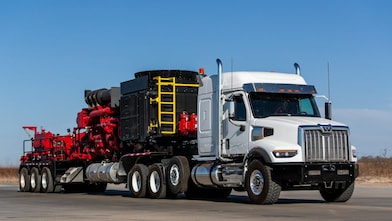 Equipment on well services site