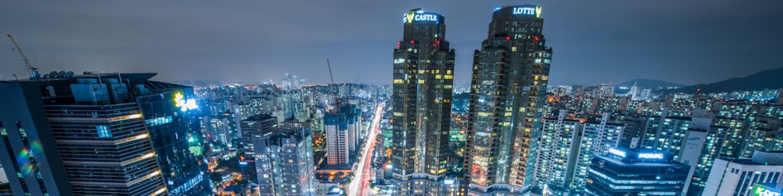 Paysage urbain au-dessus d’édifices à bureaux