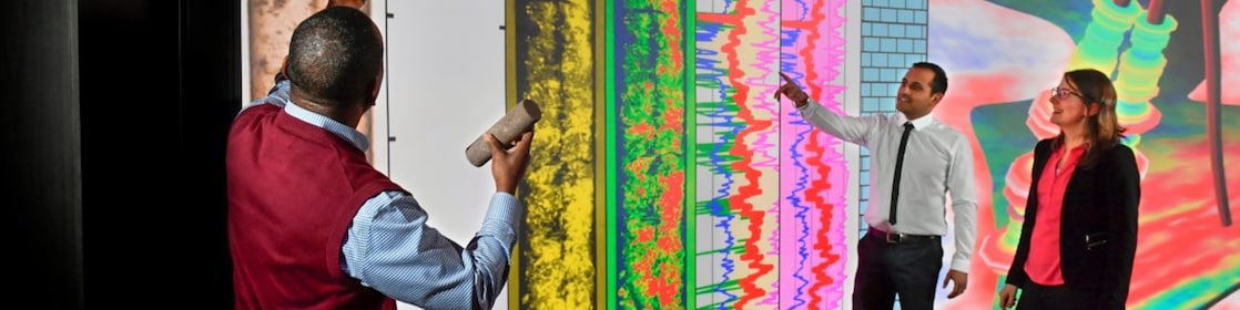 brève discussion sur la pétrophysique avec un partage d’écran