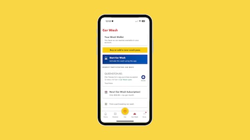 Car Wash from the comfort of your car with the Shell App