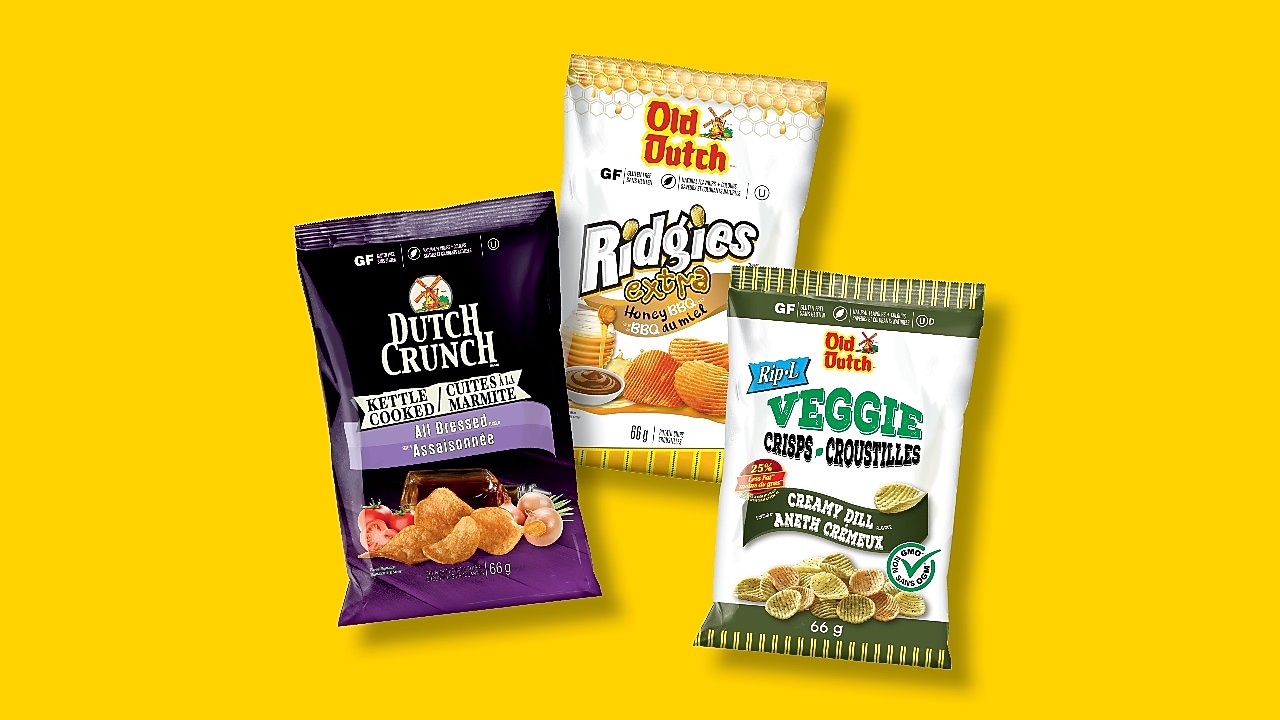 Croustilles Old Dutch, saveurs variées, de 45 à 85 g  2 pour 4,00 $