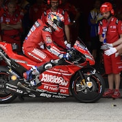 Andrea goes back to the Ducati garage after the Spanish MotoGP