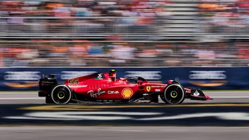 ferrari on racetrack